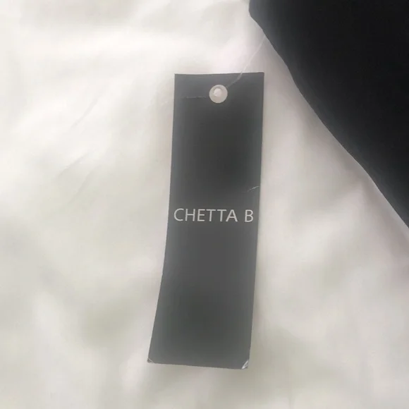 NWT Chetta B sleeveless Little black dress with side belt attached to tie - Picture 6 of 9